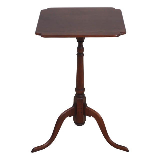 Eldred Wheeler Cherry Pedestal Candlestand For Sale