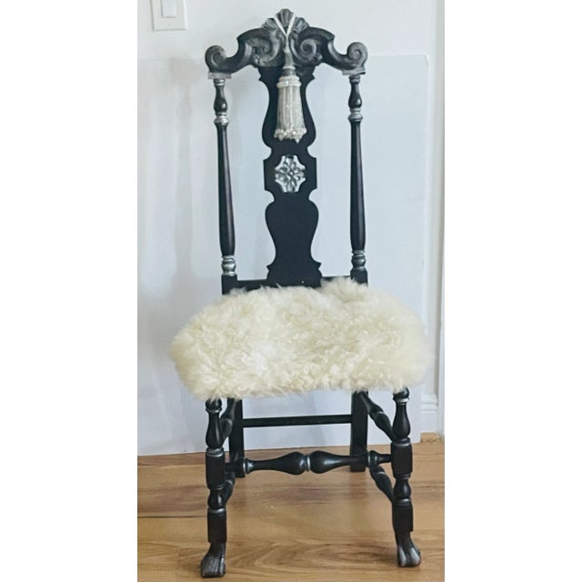 Fabulous Antique American Jacobean Chair Redisigned For Sale - Image 11 of 12