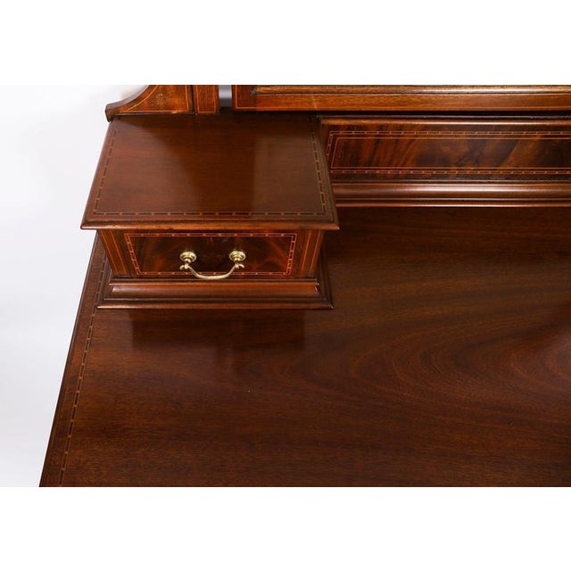 Antique Edwardian Mahogany Dressing Table & Mirror, 1900s For Sale - Image 9 of 18