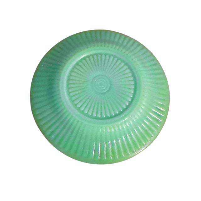 Vintage Fire King Jadeite Glass Saucer Plates - A Set of 3 For Sale - Image 11 of 11
