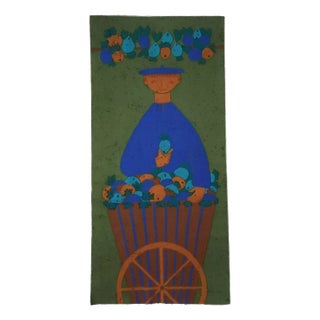 Mid-Century German Pop Art Screen-Printed Wall Hanging by Traute Sänger, 1970s For Sale