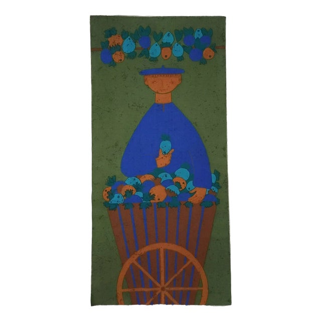 Mid-Century German Pop Art Screen-Printed Wall Hanging by Traute Sänger, 1970s For Sale