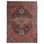 Antique Persian Heriz Carpet Handmade Wool Oriental Rug, Rust, Navy, Light Blue For Sale - Image 18 of 18