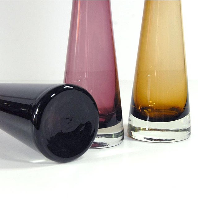 Glass Vases from Ingrid, Germany, 1970s, Set of 3 For Sale - Image 4 of 8