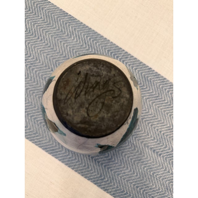 Ceramic Raku Pottery Signed For Sale - Image 7 of 9