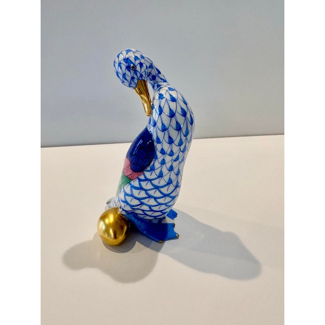 Herend Late 20th Century Herend Goose With Golden Egg For Sale - Image 4 of 9