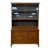Vintage Hutch by Paine Furniture MCM China Cabinet, Parquet Doors, Glass Sliding For Sale