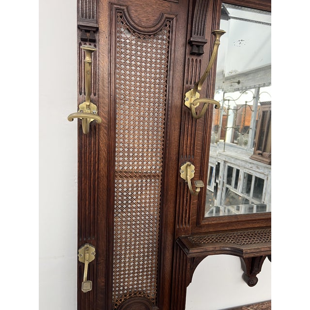 20th Century Louis XVI Console Coat Rack with Bronze Panthers For Sale - Image 4 of 15