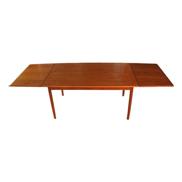Circa 1960s Mid Century Modern Danish Expanding Dining Table by as Randers For Sale