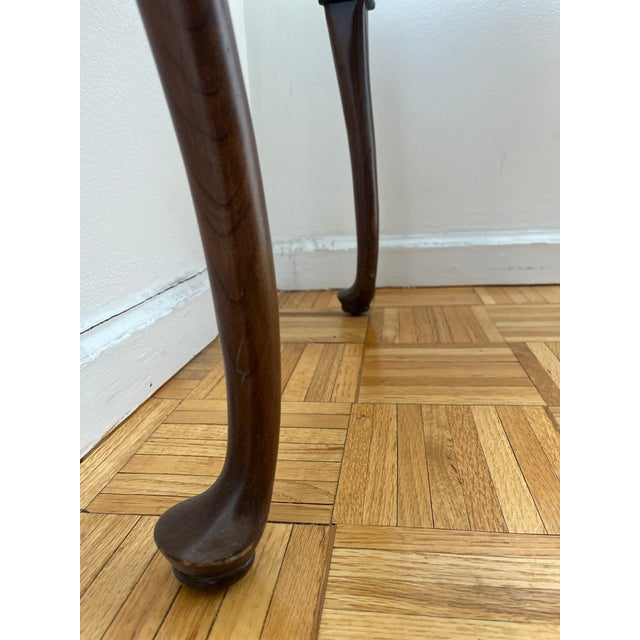 Oxblood Red 1980s Ethan Allen Antique Oval Side Table For Sale - Image 8 of 12