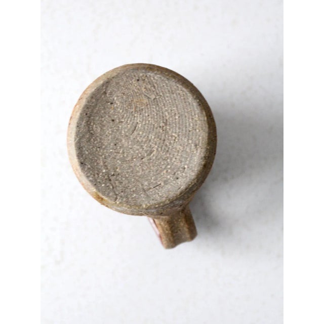 Brown Vintage Studio Pottery Pitcher For Sale - Image 8 of 9