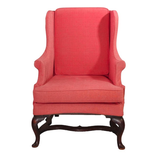 Important 18th Century Philadelphia Queen Anne Wing/Easy Chair Circa 1740 For Sale