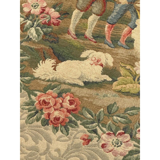 Vintage French Aubusson Style Jacquard Dance Tapestry, 1960s For Sale - Image 10 of 18