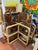 1970's Bielecky Brothers Wrapped Rattan and Glass Waterfall Corner Etagere For Sale - Image 13 of 14