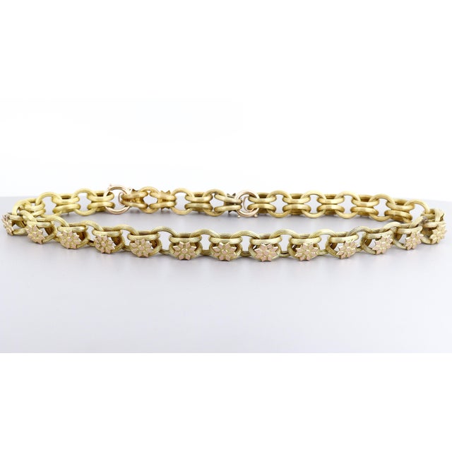 Antique Victorian Fancy 17" Belcher or Rolo Chain Link Necklace For Sale - Image 4 of 15