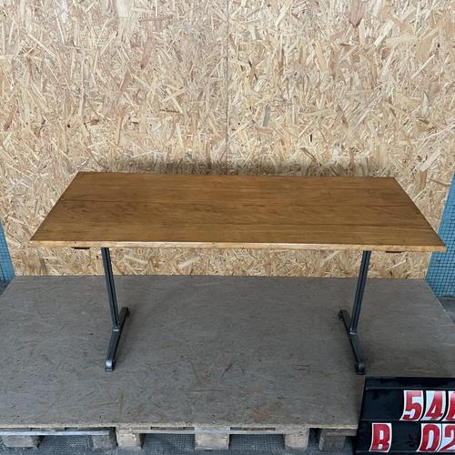 Vintage Cast Base Fischel Bistro Dining Table, 1940s For Sale - Image 3 of 5