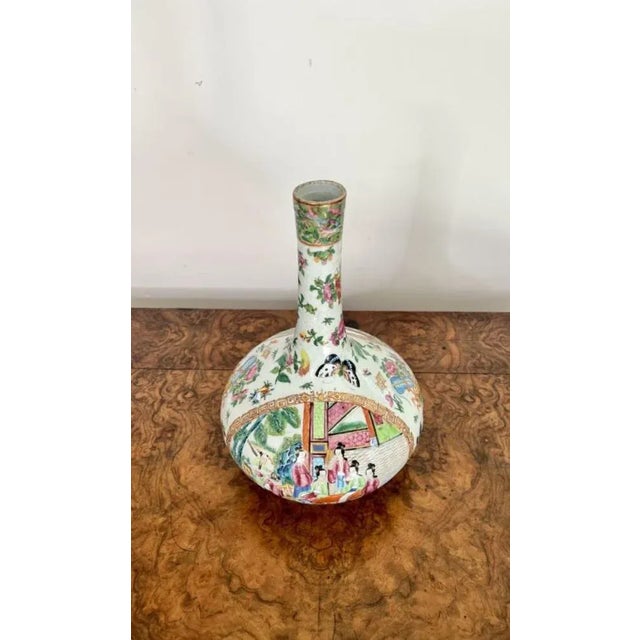 Large 19th Century Chinese Famille Rose Vase, 1860s For Sale - Image 4 of 9