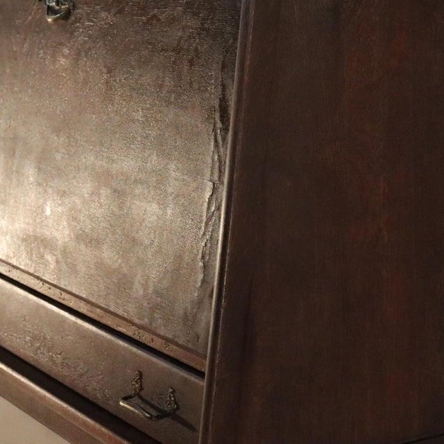 Wood Antique Globe Wernicke School 3 Stack Drop Front Barrister Bookcase Circa 1920 For Sale - Image 7 of 12