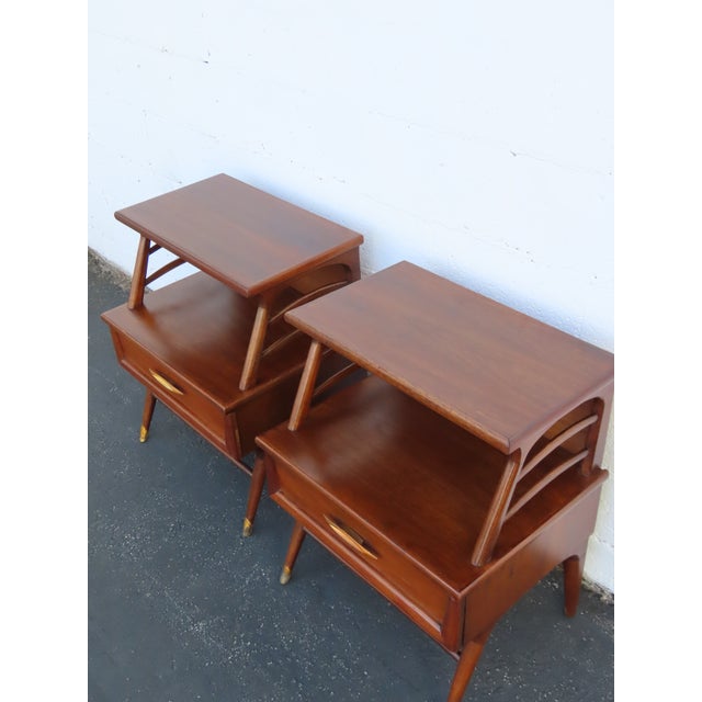 Kent Coffey Mid Century Modern Nightstands End Side Tables a Pair 6904 For Sale - Image 11 of 18
