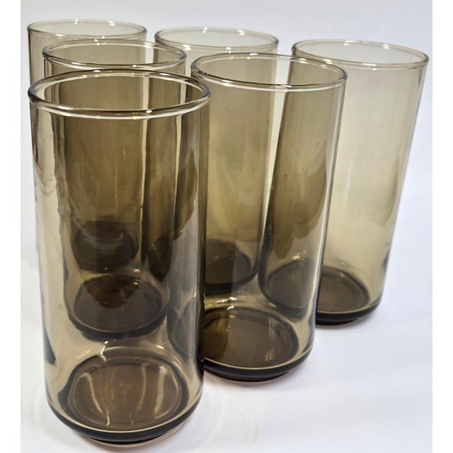 Tawny Mid-Century Tumblers- Set of Six For Sale - Image 6 of 12
