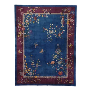 Antique Chinese Art Deco Rug - 08'09 x 11'06