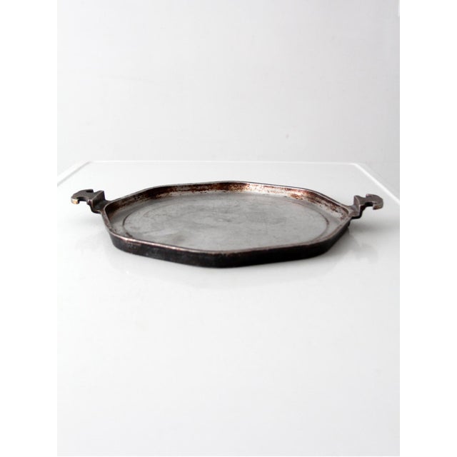 Vintage Guardian Service cast aluminum serving tray featuring a softly geometric silhouette, low gallery rim, and...