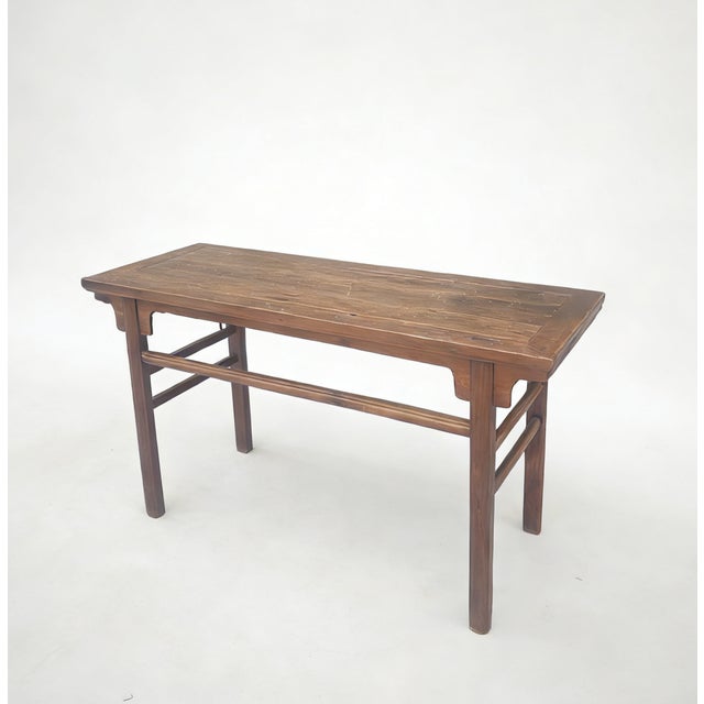 Chinese Antique Ming-Style Solid Wood Console Table For Sale - Image 3 of 3