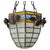 French Art Deco Ceiling Lamp in Lead and Textured Glass, 1930s For Sale - Image 15 of 15