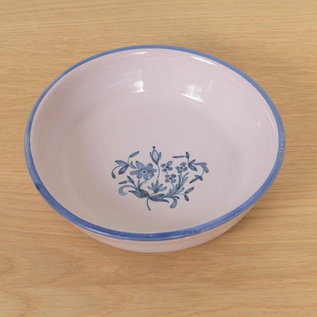 Blue 1950s Petite French Painted Bowl For Sale - Image 8 of 8