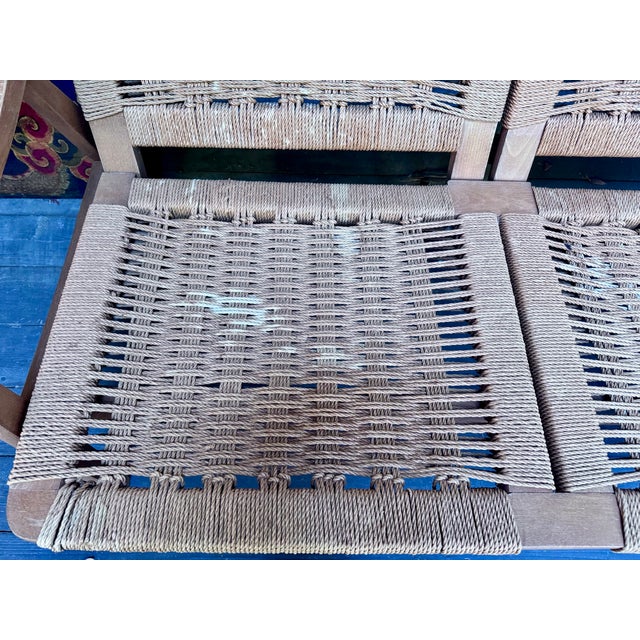 Hans Wegner Style MCM Rope Loveseat For Sale - Image 12 of 14