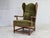 Vintage Danish Wingback Lounge Chair in Furniture Velour and Oak, 1960s For Sale - Image 4 of 18