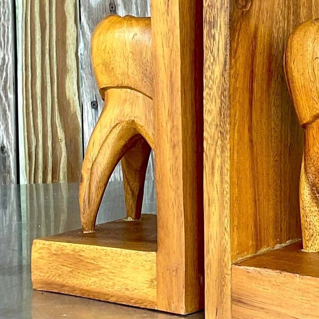 Vintage Boho Tooth Bookends - a Pair For Sale - Image 13 of 13