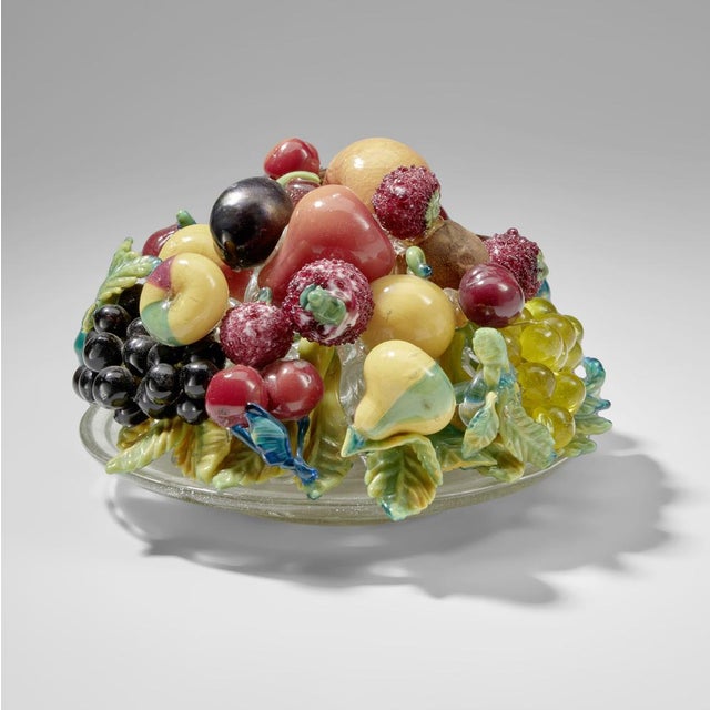 1920s Still Life Fruit Bowls in Blown Murano Glass by Aristi Barovier, 1920, Set of 2 For Sale - Image 5 of 18