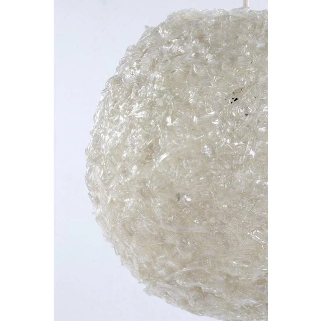 Beige Vintage Hanging Lamp with Coarse Structure, Germany, 1960s For Sale - Image 8 of 9