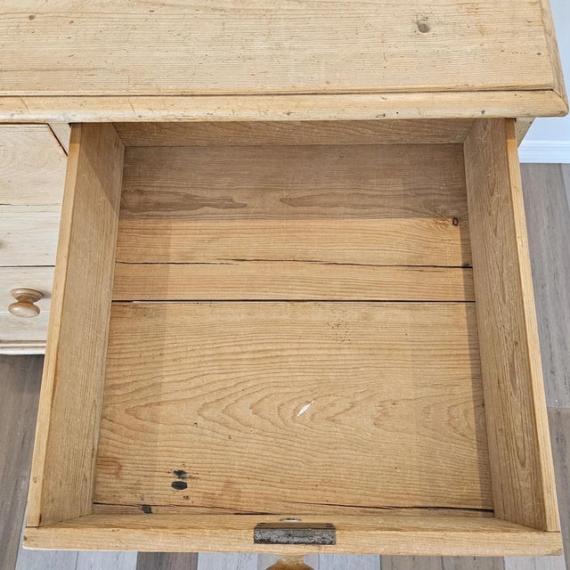 Antique English Bleached Pine Chest of Drawers (Dresser)- Circa 1870 For Sale - Image 10 of 16