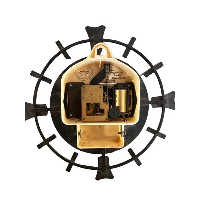 Mid-Century Modern German Konnexa Clock in Black Aluminium and Copper, 1950 For Sale - Image 3 of 7