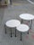 Channeling the bold spirit of the Memphis Group, this set of three Italian nesting tables is a masterclass in postmodern...
