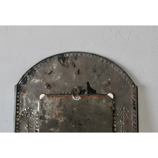 Handcrafted Mexican Tin Mirror With Opening Doors Folk Art Vintage For Sale - Image 12 of 15