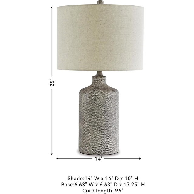 Modern 25-Inch Ceramic Table Lamp Natural Stone For Sale - Image 4 of 5
