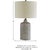 Modern 25-Inch Ceramic Table Lamp Natural Stone For Sale - Image 4 of 5