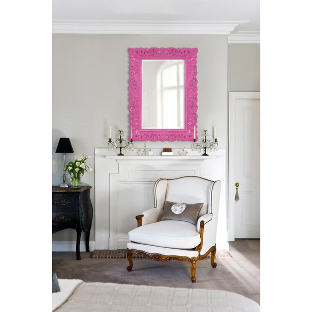 Textile Barcelona Mirror - Glossy Hot Pink For Sale - Image 7 of 7