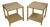 Side Tables in Travertine and 24 Carat Gold from Belgo Chrom / Dewulf Selection, 1970s, Set of 2 For Sale