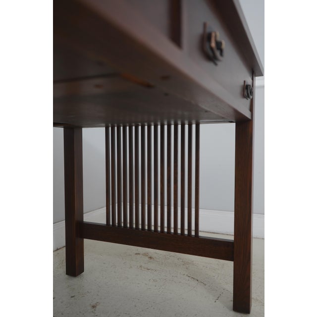 Stickley Mission Oak Spindle Writing Desk For Sale - Image 15 of 18
