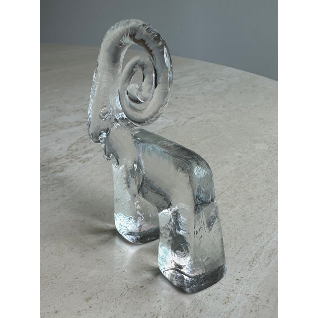Mid 20th Century Kosta Boda Goat Glass Mid-Century Modern Figurine by Bertil Vallien For Sale - Image 5 of 5