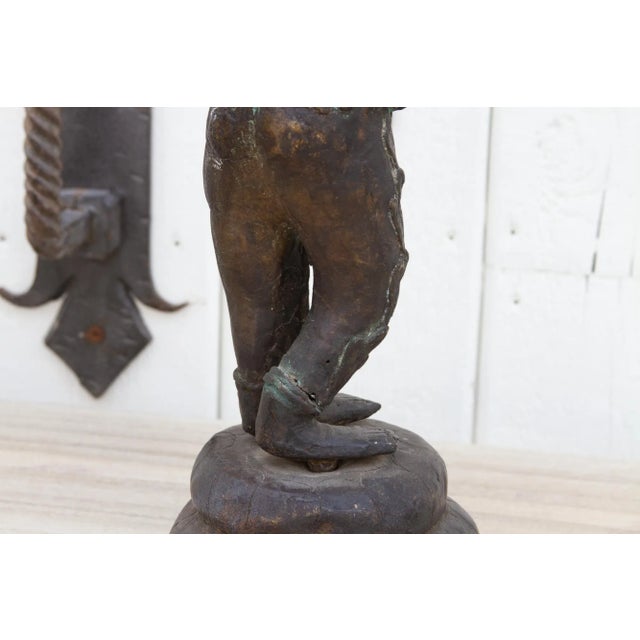 Antique Indian Oxidized Brass Statue For Sale In Los Angeles - Image 6 of 11