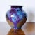 Mid-Century Modern Vintage California Studio Pottery Vase in Purple Drip Glaze Over Burn Sienna For Sale - Image 3 of 6