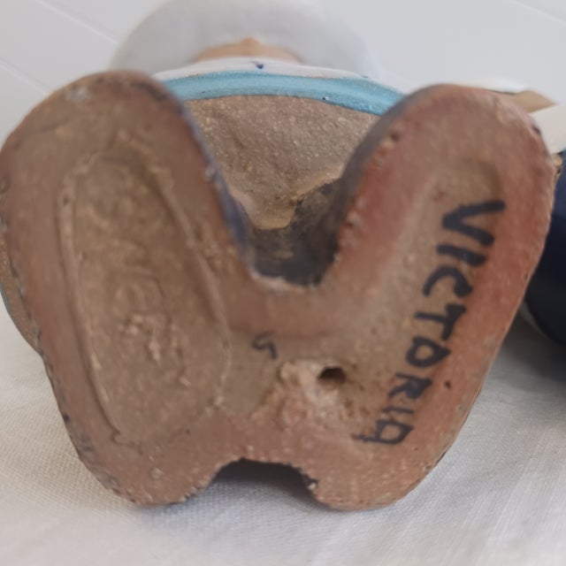 Vintage Lisa Larson Gustavsberg Sweden "Sekelskifte" Stoneware Figurine Trio For Sale - Image 9 of 10