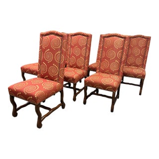 Fremarc Designs + Calico Corners Fabric Dining Chairs, Set of Eight For Sale