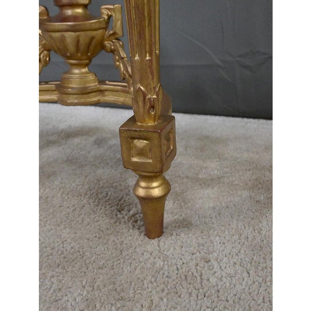 Louis XVI Console Table in Marble and Giltwood, 20th Century For Sale - Image 14 of 17