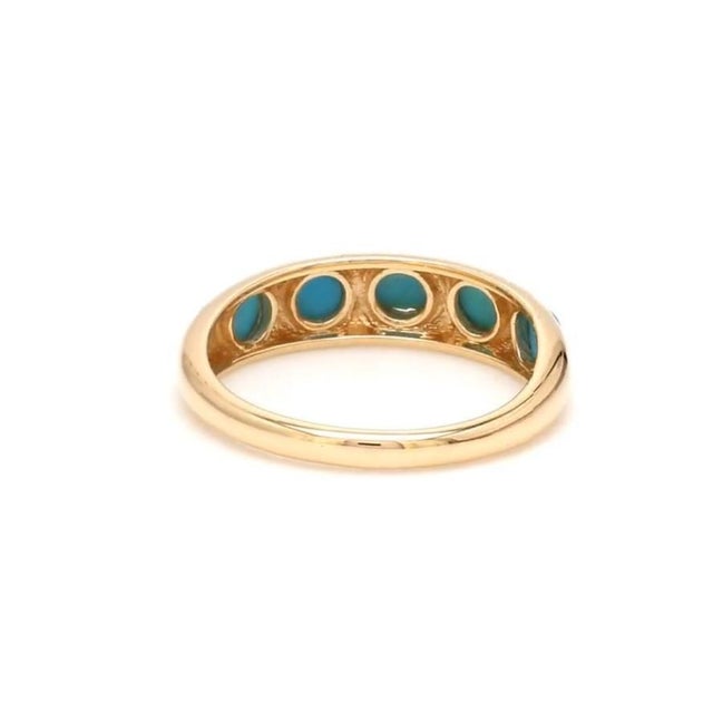 Natural 0.61 cts turquoise ring in 14k gold For Sale - Image 18 of 18